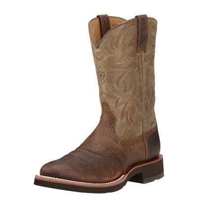 Ariat Heritage Crepe - Western Laarzen Bruin / Olijfgroen Heren - 39878-179